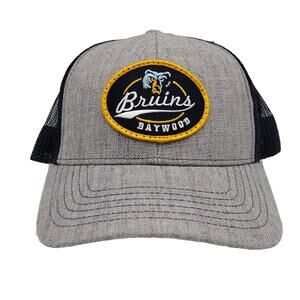 Baywood Bruins Gray Blue Trucker Mesh Back Snapback Hat NWT Capamerica Cap